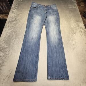Vintage Classics Jeans Juniors 15 Blue Medium Wash Bootcut Denim Stretch Pockets